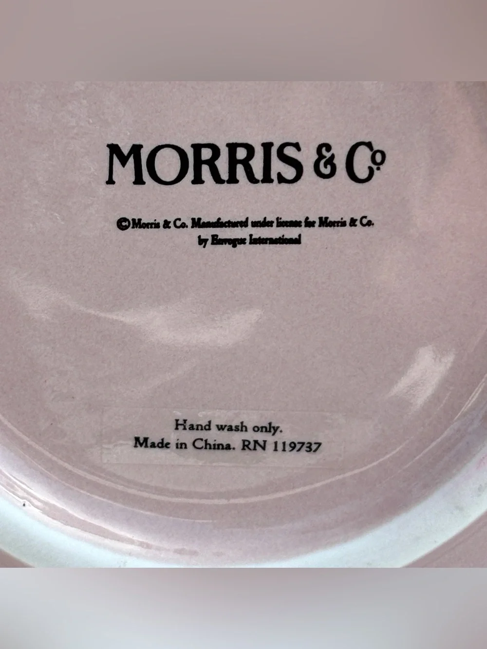 Morris & Co Pink Chrysanthemum Ceramic Bath Set Waste Bin Soap Dispenser Tumbler
